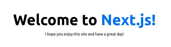 Welcome to Next.js